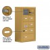 Salsbury Cell Phone Storage Locker - with Front Access Panel - 5 Door High Unit (8 Inch Deep Compartments) - 8 A Doors (7 usable) and 1 B Door - Gold - Surface Mounted - Master Keyed Locks
